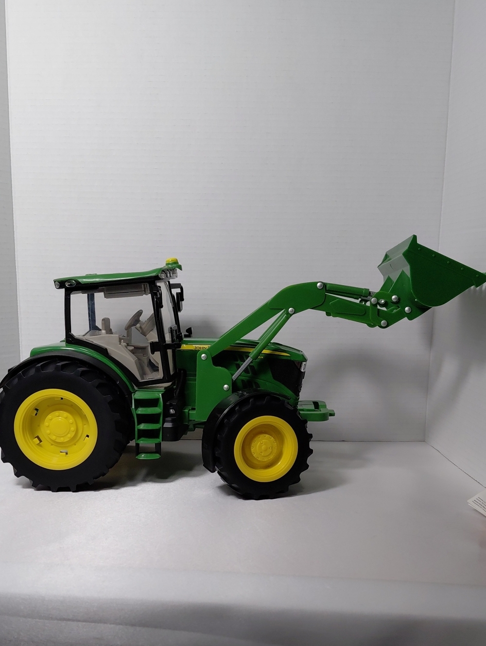 Big John Deere Green and Yellow Front Loader Tractor Toy